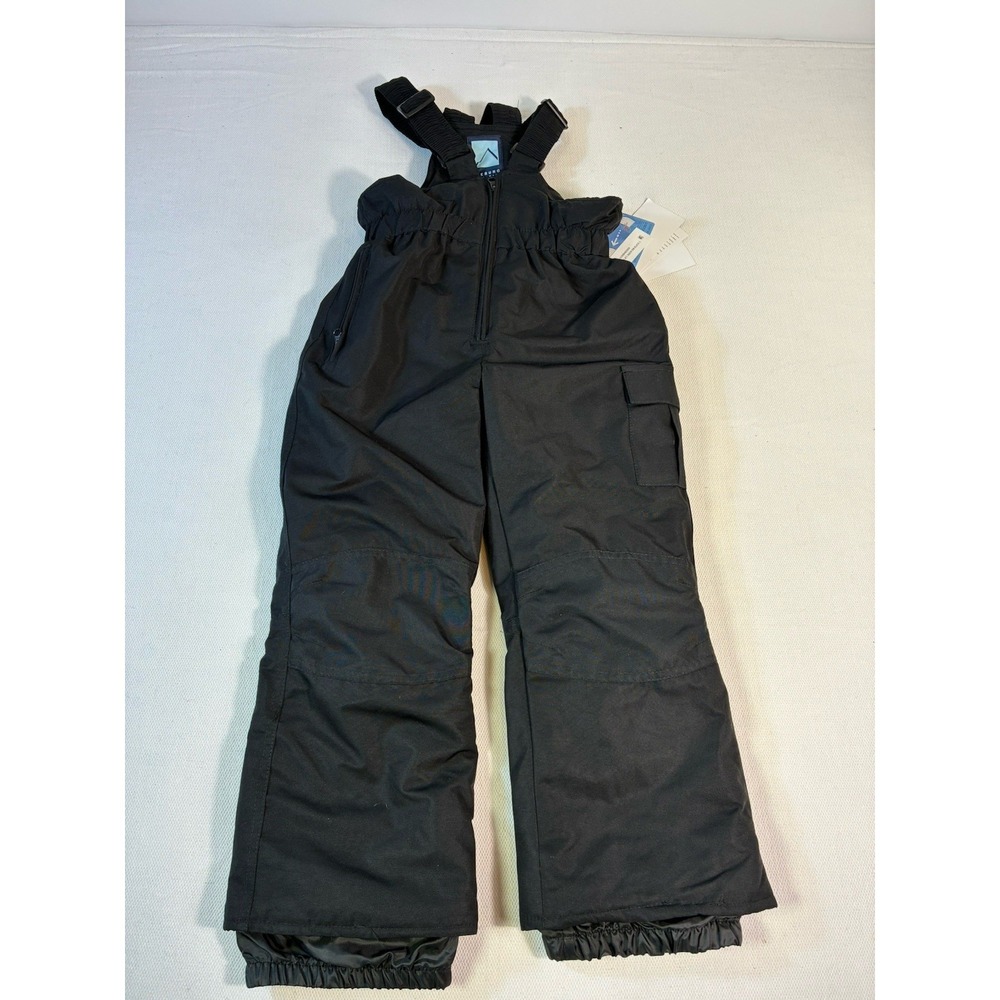Iceburg Kids Snow Bibs Black Insulated Waterproof‎ Ski Pants NWT Size S 6/6X